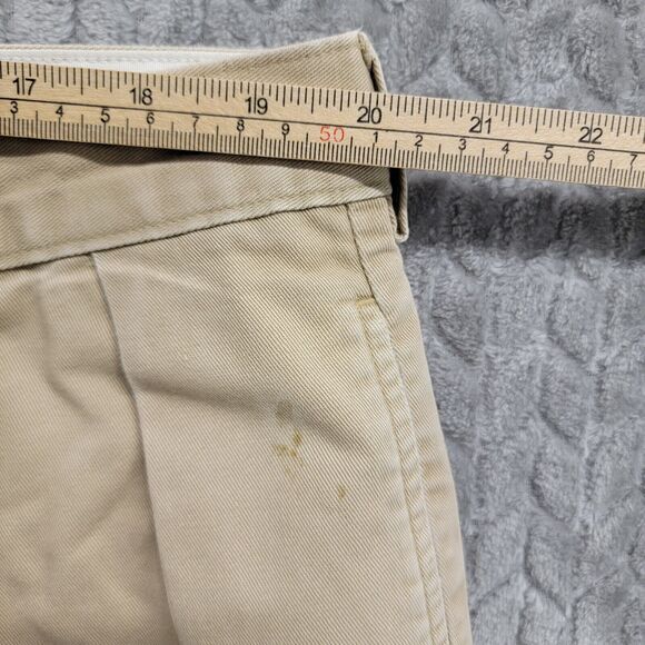 Polo Ralph Lauren Golf Shorts Mens Size 40 Khaki Tan Pleated Crest Logo Vintage‎ - Picture 4 of 9
